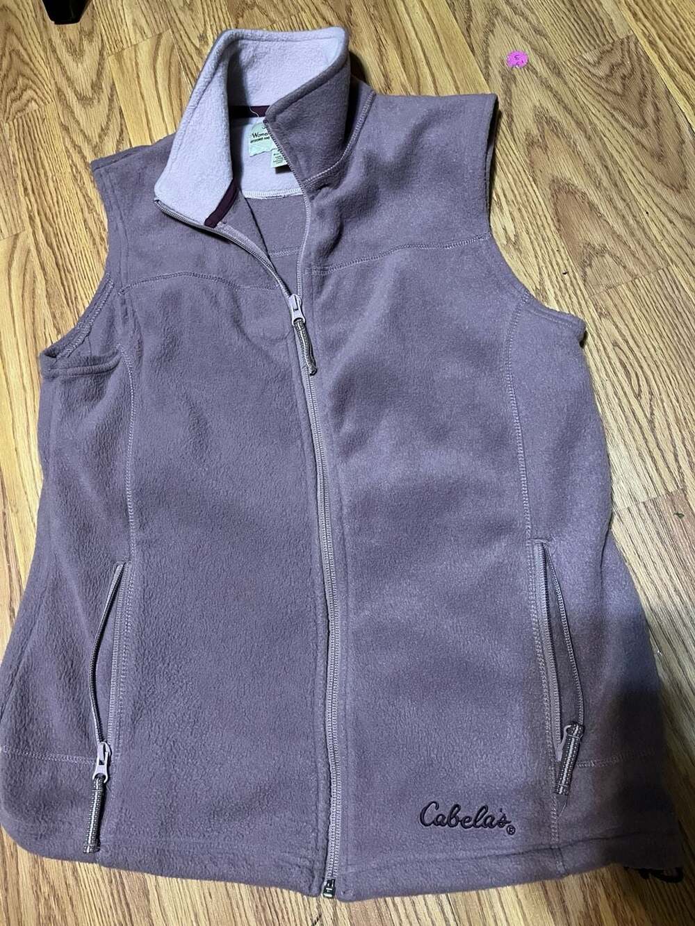 Cabela's Fleece Vest Size S/P Purple Full Zip Outerwear
